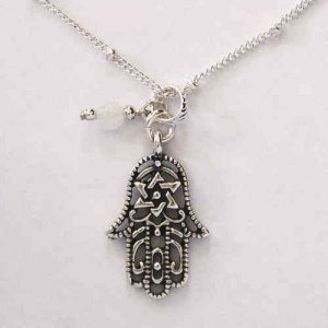 Kette -Fatima-Hand-, versilbert, Kleines