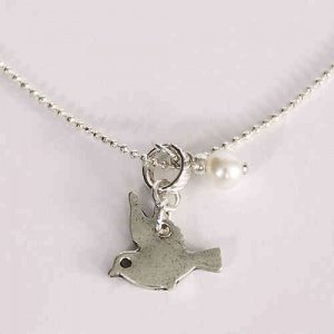 Kette -Love-Song-, versilbert, Kleines G