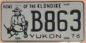 Kfz Kennzeichen aus Canada Yukon mit Gol