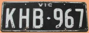 Kfzkennzeichen aus Australien Victoria