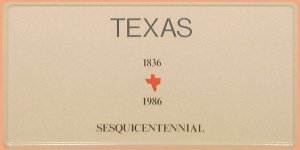 Kfzkennzeichen aus Texas -1836-1986 Sesq