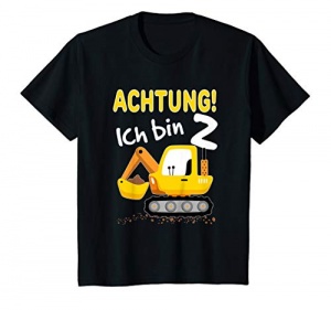 Kinder Bagger T-Shirt 2. Geburtstag