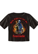 Kinder-Fun-T-Shirt Papa ist bei der Feue