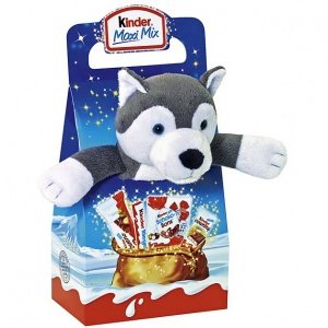 Kinder Maxi Mix Plüschtier Wolf