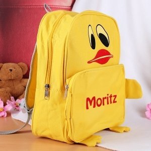 Kinder - Rucksack mit Wunschname gelbes 