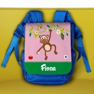 Kindergartenrucksack mit lustigem Affen 