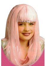 Kinderperücke Star pink