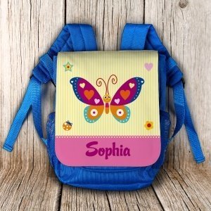 Kinderrucksack mit Schmetterling und Nam