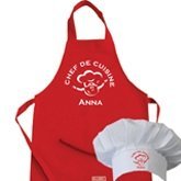 Kinderschürze & Kinderkochmütze bedrucke