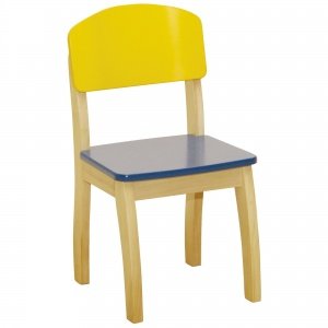 Kinderstuhl, gelb/blau