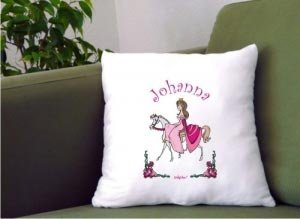 Kissen *Prinzessin mit Pferd* von Strief