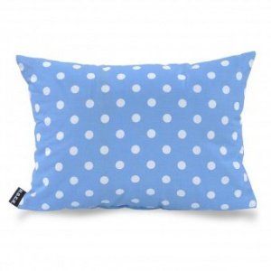 Kissen Punkte hellblau 40x30cm