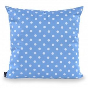 Kissen Punkte hellblau 50x50cm