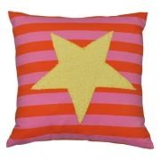 Kissen Streifen mit Stern und Bio-Füllun
