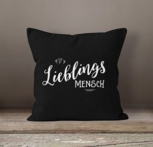 Kissenbezug Lieblingsmensch Geschenk Freundschaft Partner Freundin Kissen-Hülle Kopfkissen Deko-Kis