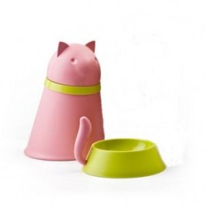 Kitt Katzen Futterbehälter und Napf pink