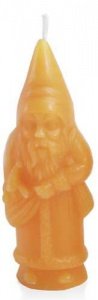 KLÄUSCHEN Weihnachtskerze - ORANGE 1 St.