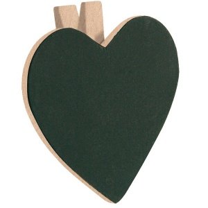 Klammer Herz, natur, 6 St.