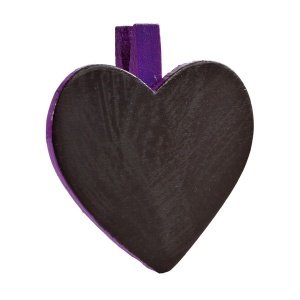 Klammer Herz, pflaume, 6 St.