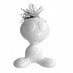 Klammerspender Curly solid weiß