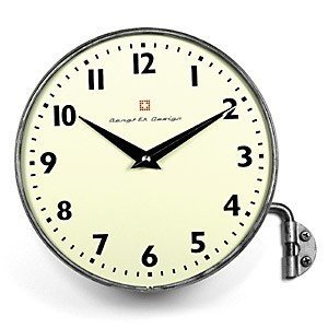 Klappbare Außen- und Fenster-Uhr aus Zin