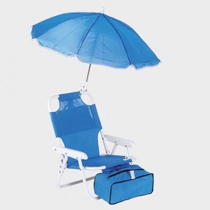 Klappstuhl mit Sonnenschirm