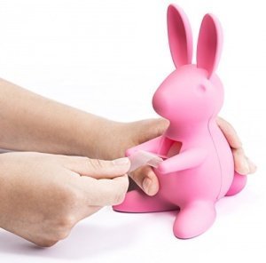 Klebestreifenabroller Desk Bunny Tape Dispenser pink