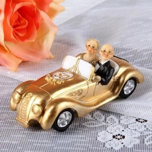 Kleine Oldtimer-Figur zur Goldhochzeit