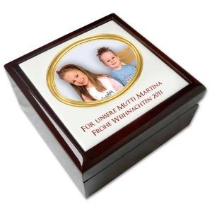 Kleine Schmuckdose mit Foto und Weihnach