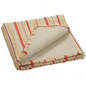 Kleine Streifen-Decke aus Schaf-Woll-Flo