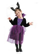 Kleine Vampir-Braut Kinder-Kostüm schwar