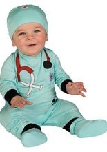 Kleiner Arzt Babykostüm Doktor grün