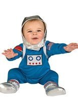 Kleiner Astronaut Babykostüm blau-rot