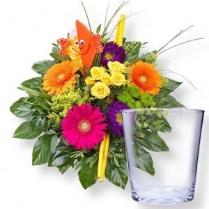 Kleiner Drachen und Glasvase