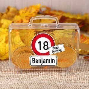 Kleiner Geldkoffer *Achtung Alter* mit N