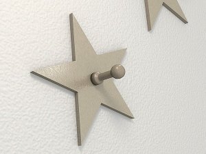 Kleiner Stern als Garderoben Haken in Ed