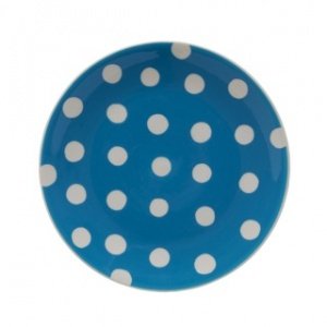 Kleiner Teller, blaue Punkte