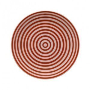 Kleiner Teller, rote Streifen