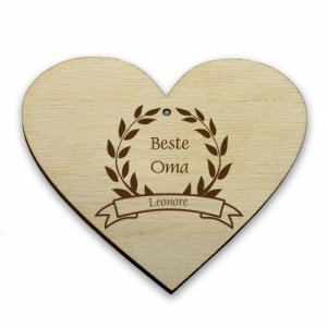 Kleines Herz aus Holz *Beste Oma*