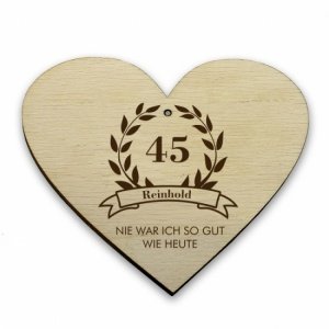 Kleines Herz aus Holz *Nie war ich so gu