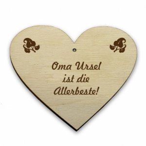 Kleines Herz aus Holz *Oma ist die Aller