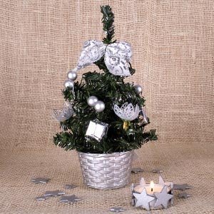 Kleines Weihnachtsbäumchen silber