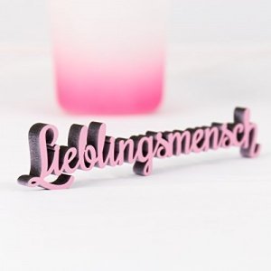 Kleinlaut 3D-Schriftzug "Lieblingsmensch" in Größe: 10 x 2,1 cm