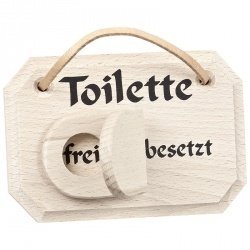 Klo-Schild aus Holz - frei oder besetzt