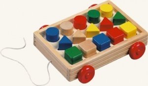 Klötzchenwagen von Bino mit 15 Teilen Sp