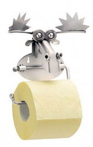 Klopapierhalter Elch aus Metall