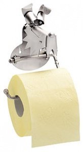 Klopapierhalter Hund aus Metall