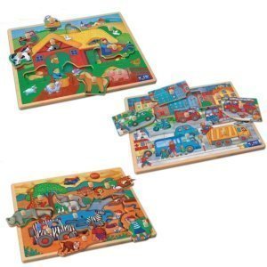 Knopf-Puzzle *City,Farm,Safari*