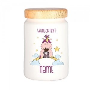 Keksdose Einhorn mit Namen