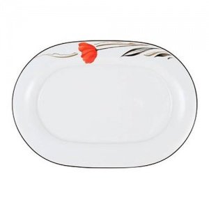 Königlich Tettau Jade Papavero Platte Ov